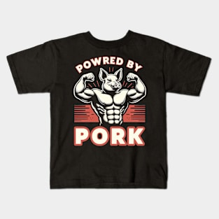 Powered by Pork - Pig Funny Kids T-Shirt